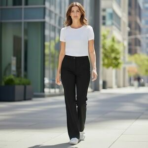 NWT Betabrand Black Dress Pant Yoga Straight LegPants DPYP Size: Medium Petite